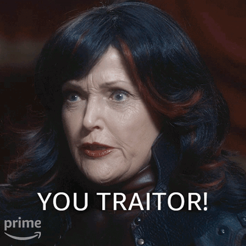 Woman Says You Traitor In Front of Prime Logo