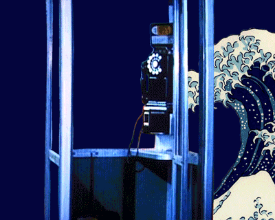 Woman Scared To Become Wet Animation GIF