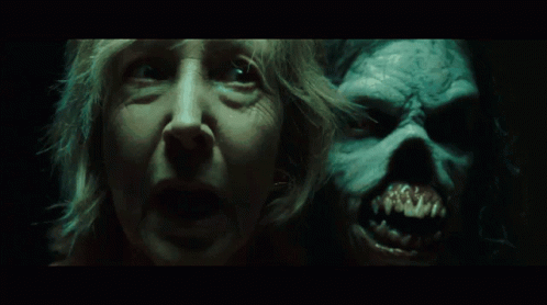 Woman Screaming At Monster GIF