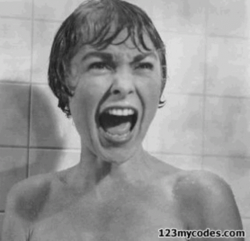 Woman Screaming in Shower