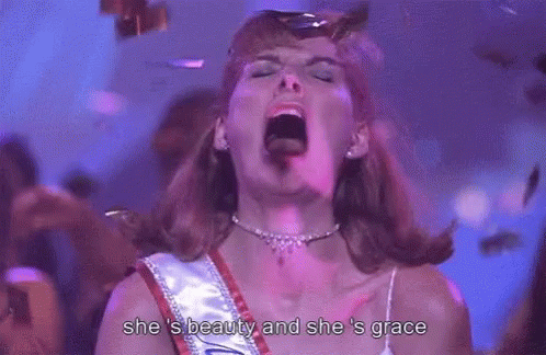 Woman Screaming She's Beauty and Grace