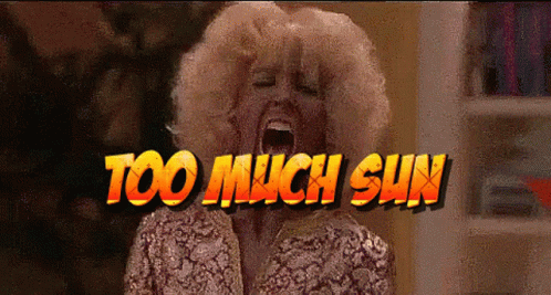 Woman Screaming Too Much Sun