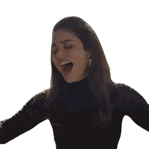Woman Screaming Wide Open Mouth