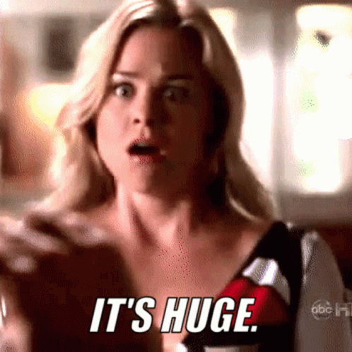 Woman Shocked Saying It's Huge