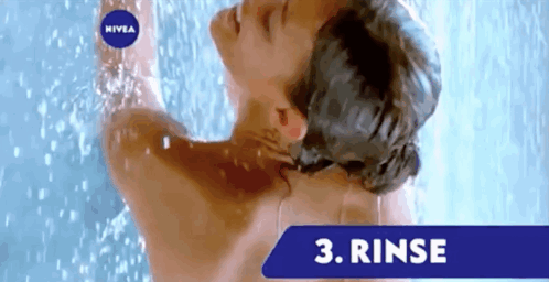 Woman Showering With Nivea Logo