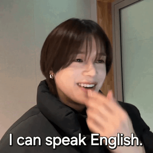 Woman Shushing Saying I Can Speak English GIF