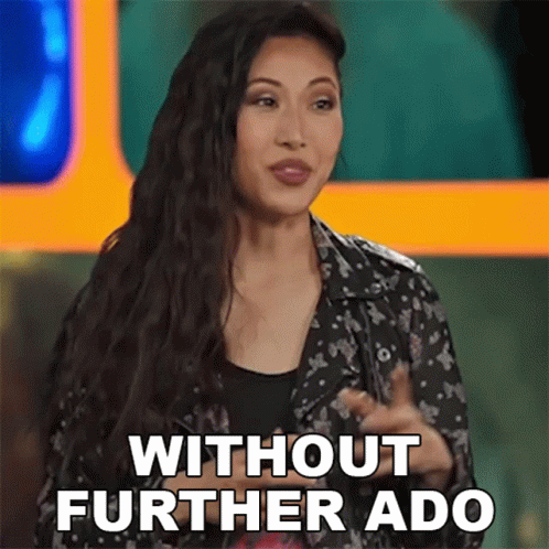 Woman Signing Without Further Ado GIF