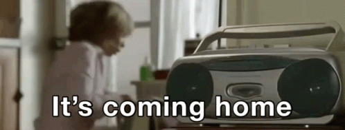 Woman Sing Footballs Coming Home GIF