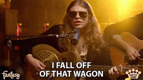 Woman Singing and Playing Guitar I Fall Off That Wagon