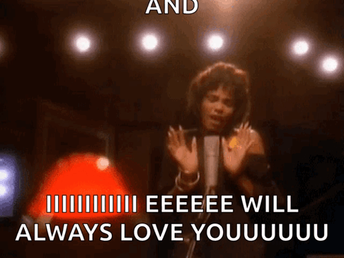 Woman Singing Eeee Will Always Love You Into Microphone