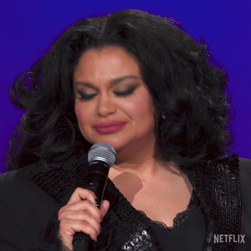 Woman Singing Into Microphone GIF
