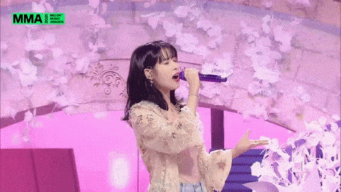 Woman Singing Into Microphone GIF