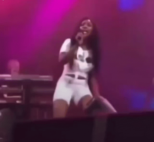 Woman Singing Into Microphone In I Love You Shirt GIF