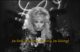 Woman Singing Into Microphone Jo-Ling Jo-Ling Jo-Ling Jo-Liiiing