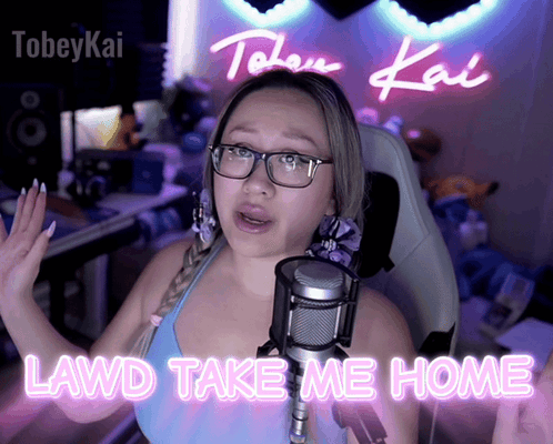 Woman Singing Into Microphone Lawd Take Me Home GIF