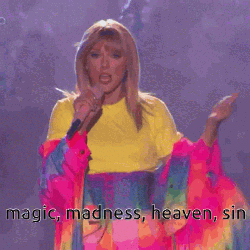 Woman Singing Into Microphone Magic Madness Heaven Sin