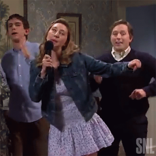 Woman Singing Into Microphone SNL GIF