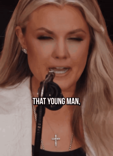 Woman Singing Into Microphone GIF
