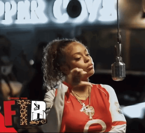 Woman Singing Into Microphone GIF