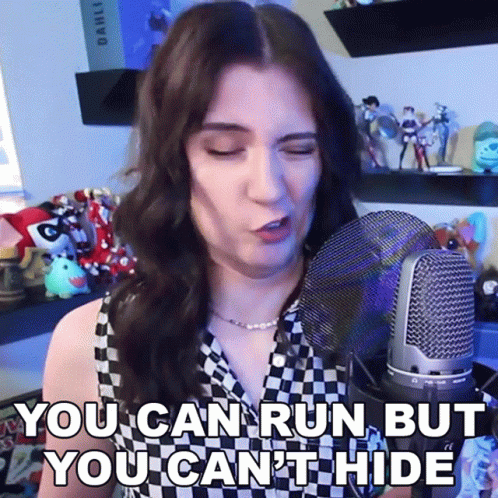 Woman Singing Microphone You Can Run But You Can't Hide