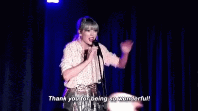Woman Singing Thank You