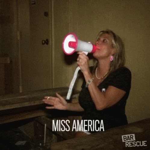 Woman Sings On Megaphone GIF