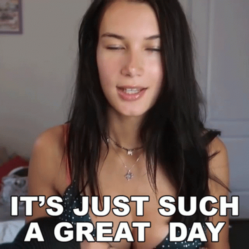 Woman Sitting At Table Saying You Look So Nice GIF