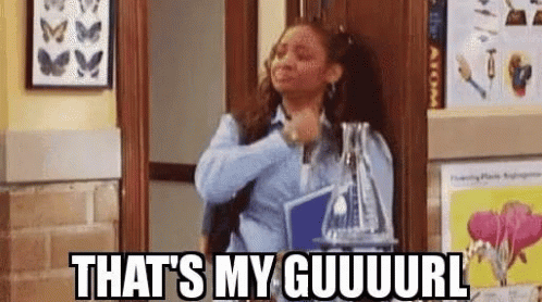 Woman Sitting Crossed Fingers Saying My Girl