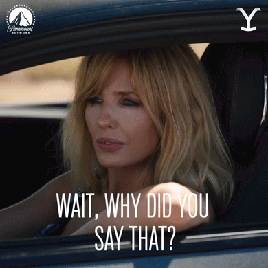 Woman Sitting In Car Saying Wait Why Did You Say That GIF