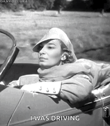 Woman Sitting in Car With I Was Driving