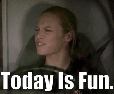 Woman Sitting in Car With Today Is Fun