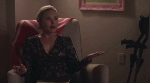 Woman Sitting In Chair Saying I'm Just Being Honest GIF