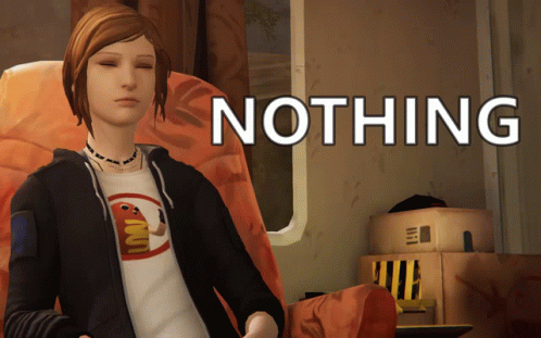 Woman Sitting in Chair Saying Nothing
