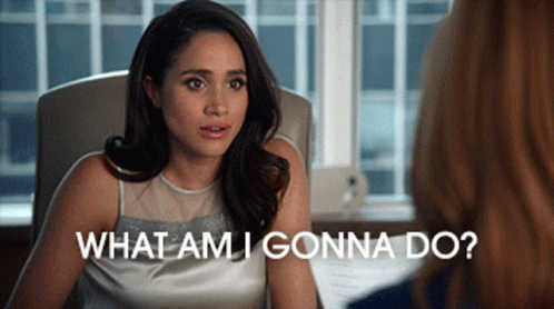 Woman Sitting In Chair Saying What Am I Gonna Do GIF