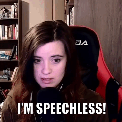 Woman Sitting in Chair Speechless