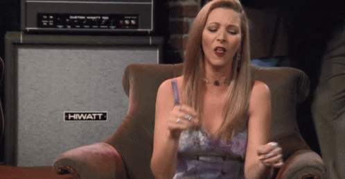 Woman Sitting In Chair With Hiwatt Amplifier GIF