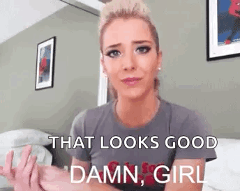 Woman Sitting on Bed Making Funny Face