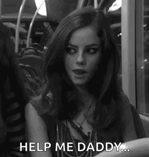 Woman Sitting on Bus Saying Help Me Daddy