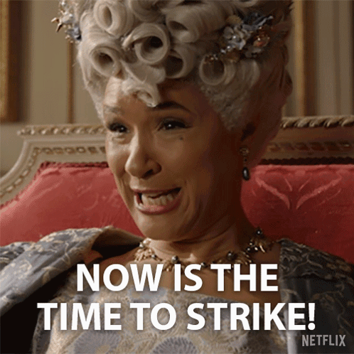 Woman Sitting on Couch Now Is The Time To Strike