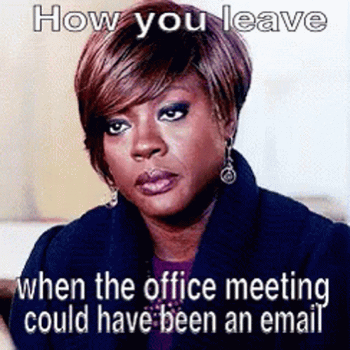 Woman Sitting on Couch Saying How You Leave When the Office Meeting