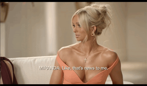 Woman Sitting on Couch Talking to Miranda