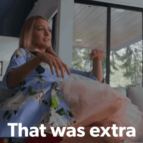 Woman Sitting on Couch with Extra Text