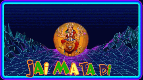 Woman Sitting on Lion Jai Mata Di