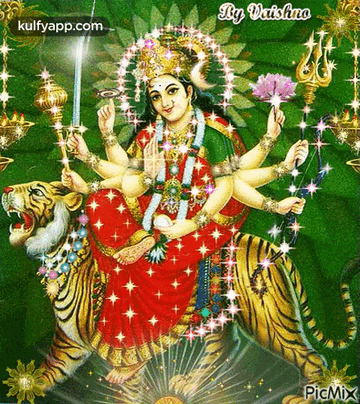 Woman Sitting On Tiger Kulfyapp.com GIF