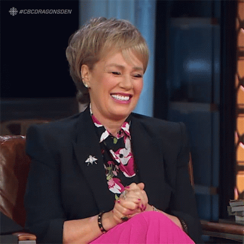 Woman Sitting Smiling GIF
