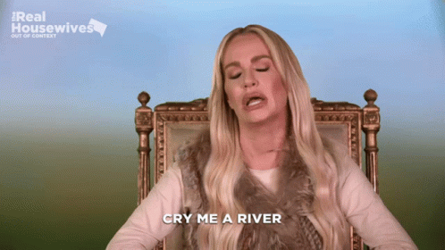 Woman Sitting With Cry Me A River GIF