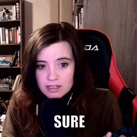 Woman Sitting With Microphone And Sure GIF