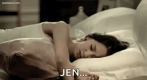 Woman Sleeping On Bed With Jen GIF