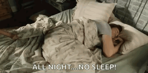 Woman Sleeping With All Night No Sleep GIF