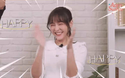 Woman Smiling And Clapping Happy GIF